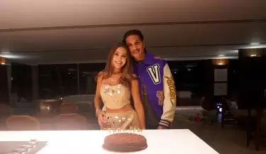 Ana Paula Consorte celebra su cumpleaos en Ro de Janeiro con Paolo Guerrero.