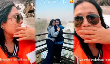 Tula Rodrguez llora tras  visitar las Cataratas de Iguaz