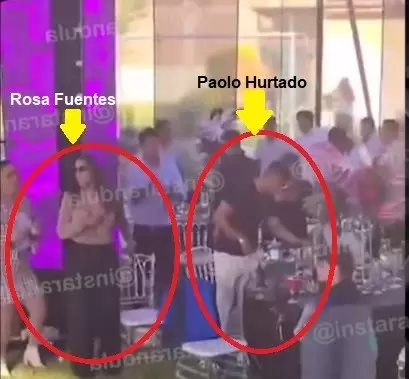 Rosa Fuentes y Paolo Hurtado en evento. (Instarndula)