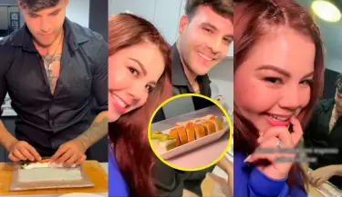 Estrella Torres muestra el talento culinario de su esposo