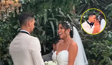 Melissa Paredes y Anthony Aranda dan el "s" en una emotiva ceremonia.