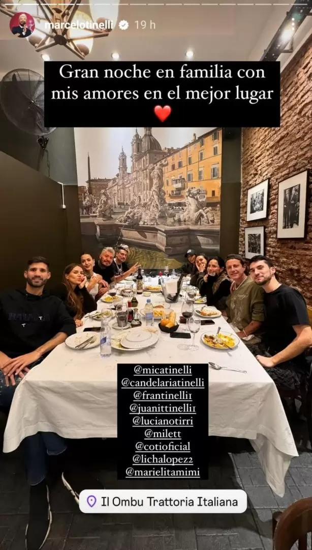 Milett Figueroa y su relacin con la familia de Marcelo Tinelli. (Instagram)