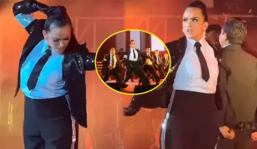 Daniela Darcourt realiza coreografa de Michael Jackson