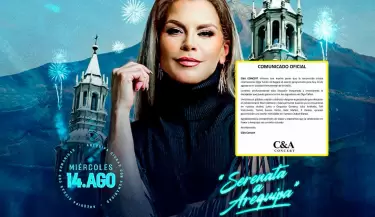 Olga Tan cancela su presentacin en concierto por el Aniversario de Arequipa