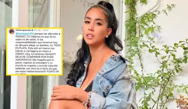 Melissa Paredes explota contra usuaria