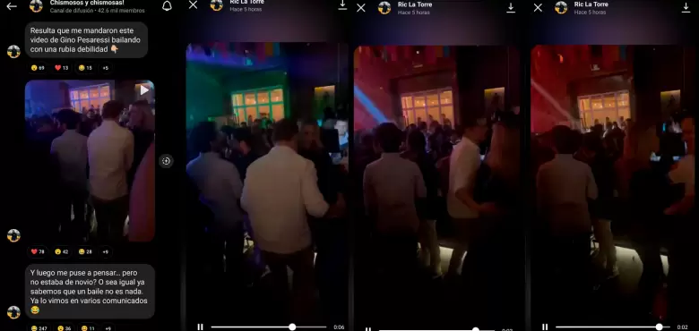 Gino Pesaressi es grabado bailando con rubia que no es su novia. (Ric La Torre)