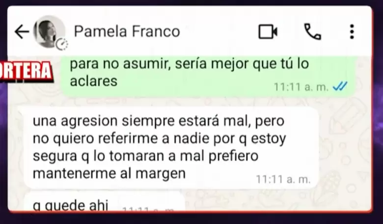 Pamela Franco sobre agresin a Pamela Lpez