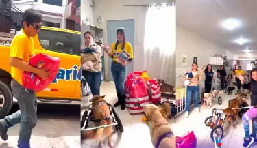 Radio Karibea apoya con alimentos en albergue de perros