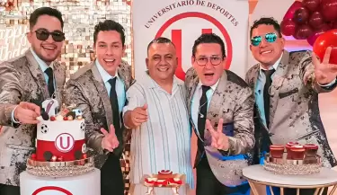 Tony Rosado celebra su cumpleaos junto a Los Villacorta