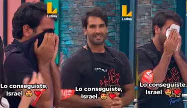 Israel Dreyfus llora tras superar repechaje en 'El Gran Chef famosos'