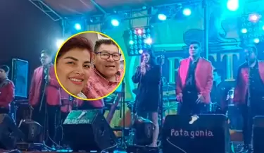 Esposa de Dilbert Aguilar se quiebra en concierto