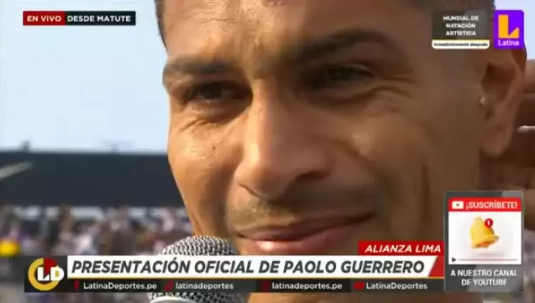 Paolo Guerrero se quiebra durante presentacin en Alianza Lima