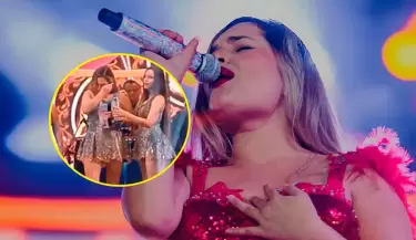 Lesly guila se quiebra en concierto de Corazn Serrano