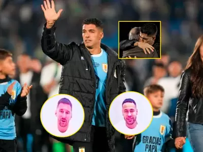 Luis Surez se retir de la seleccin uruguaya con homenaje y mensaje de Messi y Neymar.