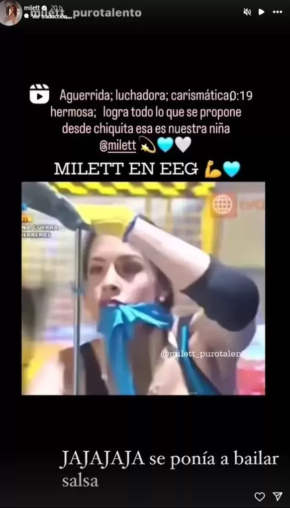 Milett Figueroa se acord de su paso por EEG. (Instagram)