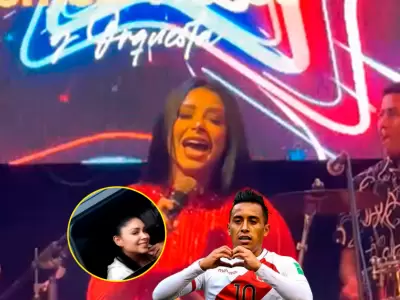 Pamela Franco pasea en la camioneta de Christian Cueva y habla de l en concierto.