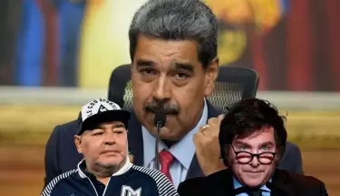 Maduro invoca a Maradona para que asuste a Milei