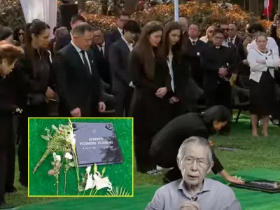 Alberto Fujimori enterrado entre lgrimas y aplausos en Huachipa.