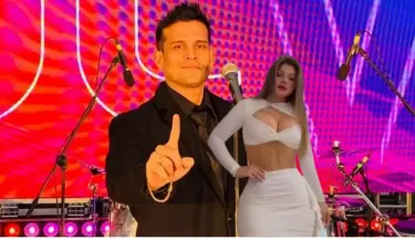 Christian Domnguez arruga contra Alexa Samam