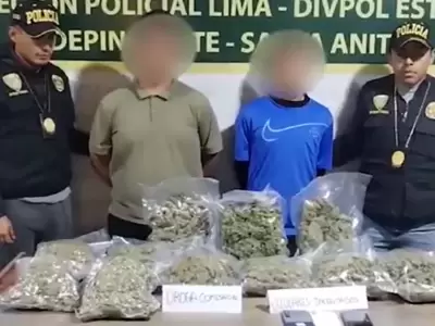 PNP captura a sujetos con cargamento de marihuana