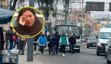 Joven trabajadora afectada tras se baja bruscamente de bus