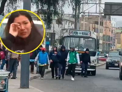 Joven trabajadora afectada tras se baja bruscamente de bus