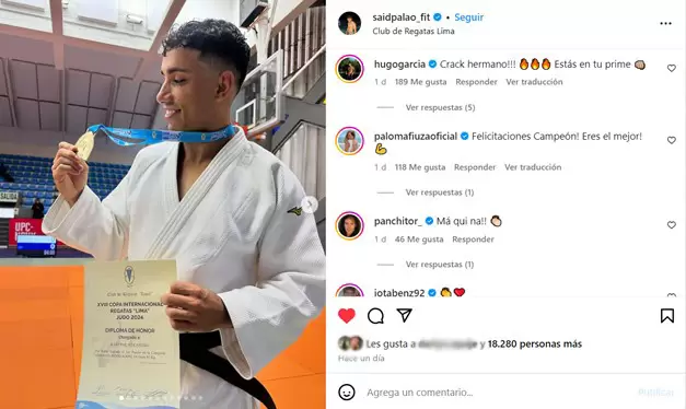 Farndula da felicitaciones a Said Palao por oro en judo. (Captura de pantalla)