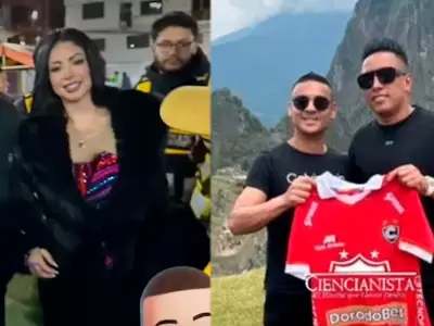 Christian Cueva y Pamela Franco coinciden en Machu Picchu