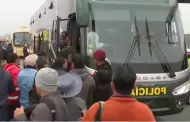 Caos durante paro de transportistas! PNP despliega flota de buses para trasladar a pasajeros varados