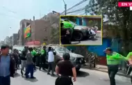 Ate: Patrullero de la PNP atropell a dos personas durante paro de transportistas (VIDEO)