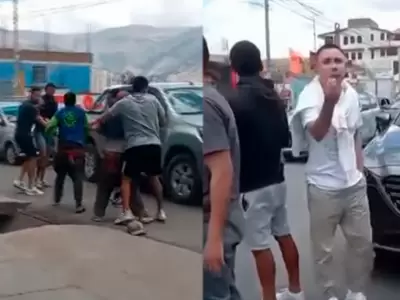 Jugadores de Sport Huancayo protagonizan pelea callejera