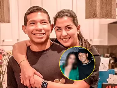 Edison Flores sorprende al ser fotografiado sin Ana Siucho en evento.