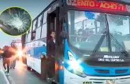 Paro de transportistas: Bus con pasajeros fue atacado con piedras tras no acatar la protesta