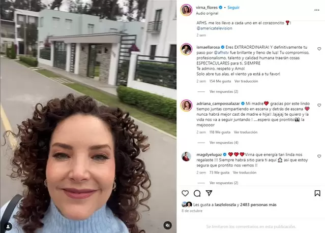 Adriana Campos Salazar y su mensaje a Virna Flores. (Captura de pantalla)