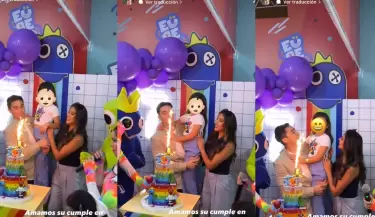 Melissa Paredes y el 'Gato' Cuba se renen para el cumpleaos de su hija