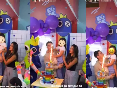 Melissa Paredes y el 'Gato' Cuba se renen para el cumpleaos de su hija