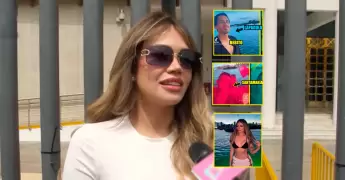 Gisela Valcrcel se muestra molesta por preguntas sobre Andrs Hurtado.