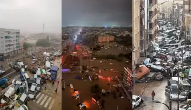 La DANA causa destrozos en Valencia, Espaa