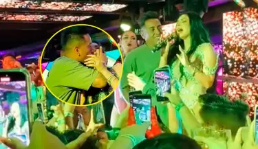 Christian Cueva roba beso a Pamela Franco en concierto