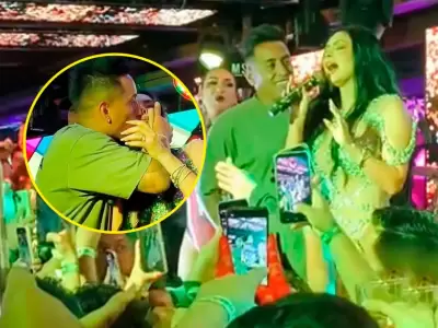 Christian Cueva roba beso a Pamela Franco en concierto