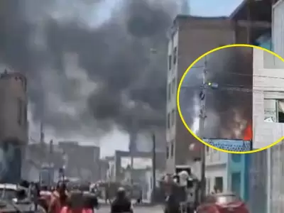 Se reporta incendio en Gamarra