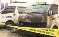 Terrible! Incendian dos combis de transporte pblico en Chorrillos por presunto cobro de cupos