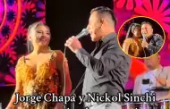 Bello momento juntos! Jorge Chapa sorprendi cantando en concierto de Nickol Sinchi