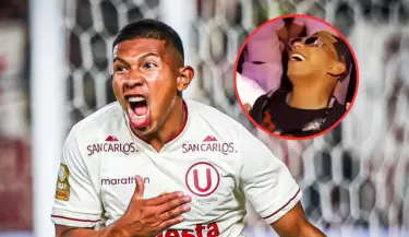 Edison Flores celebra triunfo de Universitario rodeado de chicas