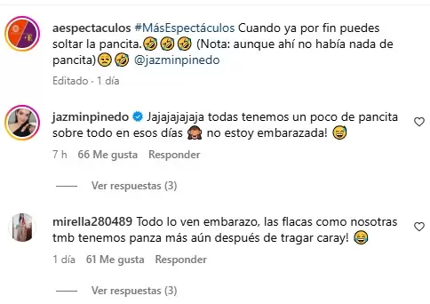 Jazmn Pinedo aclara los rumores de embarazo tras video. (Captura de pantalla)