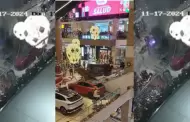 Tragedia! Automvil cae dentro de centro comercial Miraflores: Accidente qued registrado en VIDEO