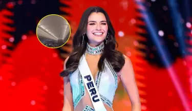 Tatiana Calmell sorprendida con emotivo mensaje en avin tras participar en Miss Universo 2024.