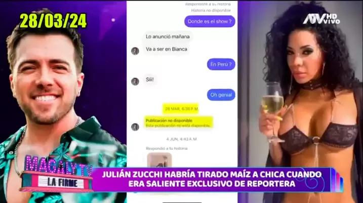 Reportaje de Magaly sobre Julin Zucchi con modelo OnlyFans