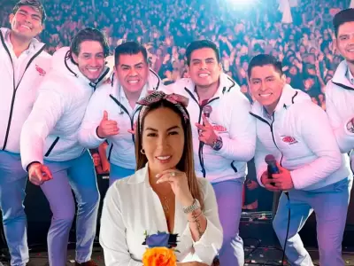 Orquesta Candela y Pamela Lpez como animadora de sus eventos