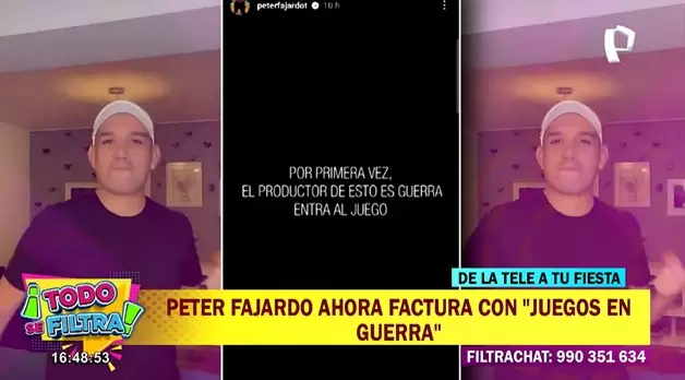 Peter Fajardo factura con Juegos en Guerra. (Todo se filtra)